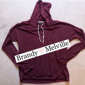 BRANDY MELVILLE - MAROON HOODIE - THICK MATERIAL